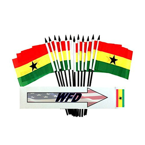 Wholesale Lot of 6 Rwanda 4"x6" Desk Table Stick Flag 